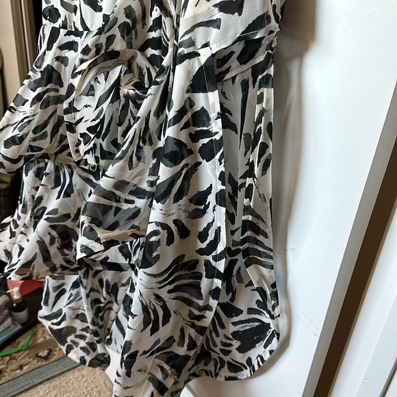 One shoulder chiffon print dress - Picture 3 of 3